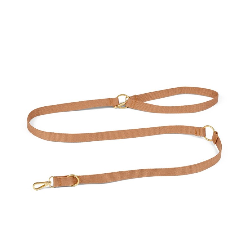 Tadazhi - Smuk, laisse réglable en coton bio camel