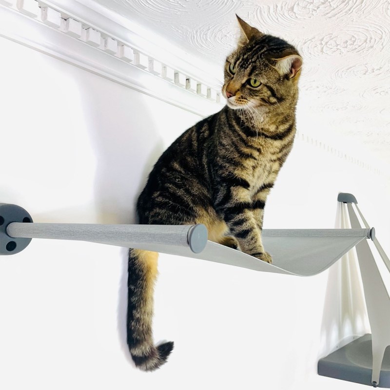 Catipilla - Sloo, hamac chat suspendu en tissu gris