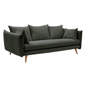 Canapé velours vert cèdre 4 places