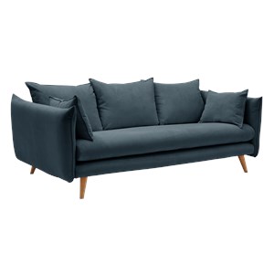 Canapé velours bleu prusse 3 places