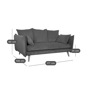 Canapé velours beige 2 places