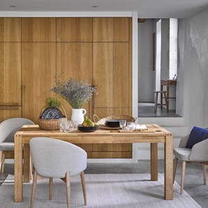 Table à manger chêne massif luminescence