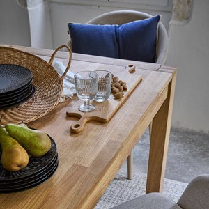 Table à manger chêne massif luminescence