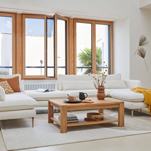 Table basse chêne massif luminescence