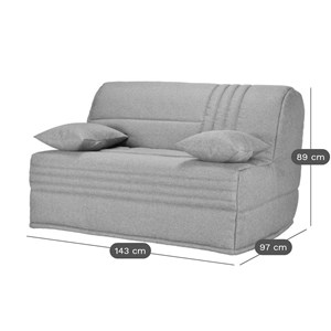 Banquette bz genay gris clair