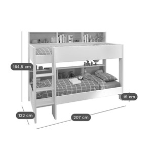 Lits superposés et tiroir en option paul