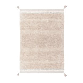 Tapis lavable en coton rose 90x130 cm