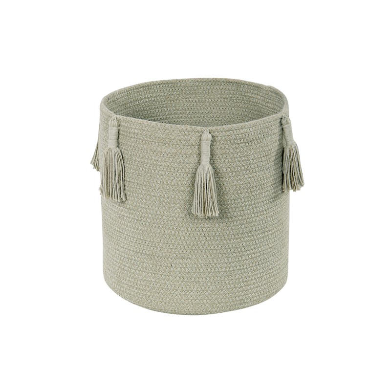 Lorena Canals - Panier en coton olive ø30x30 cm
