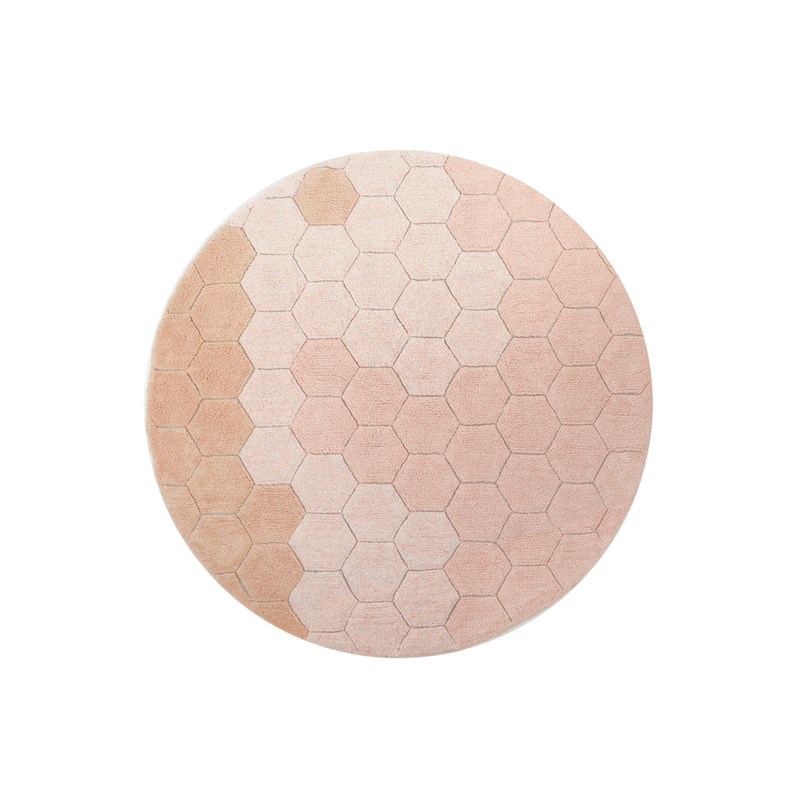 Lorena Canals - Tapis rond lavable en coton rose ø 140cm