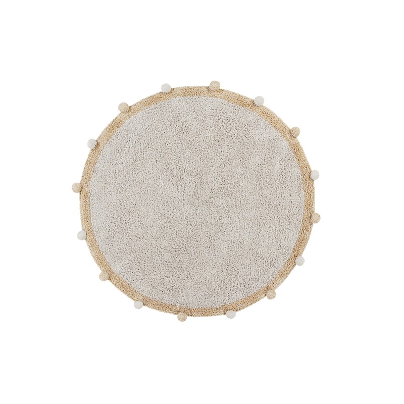 Lorena Canals - Tapis rond lavable en coton jaune ø120cm