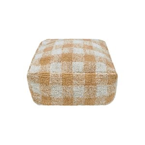 Pouf vichy miel 20x40x40 cm