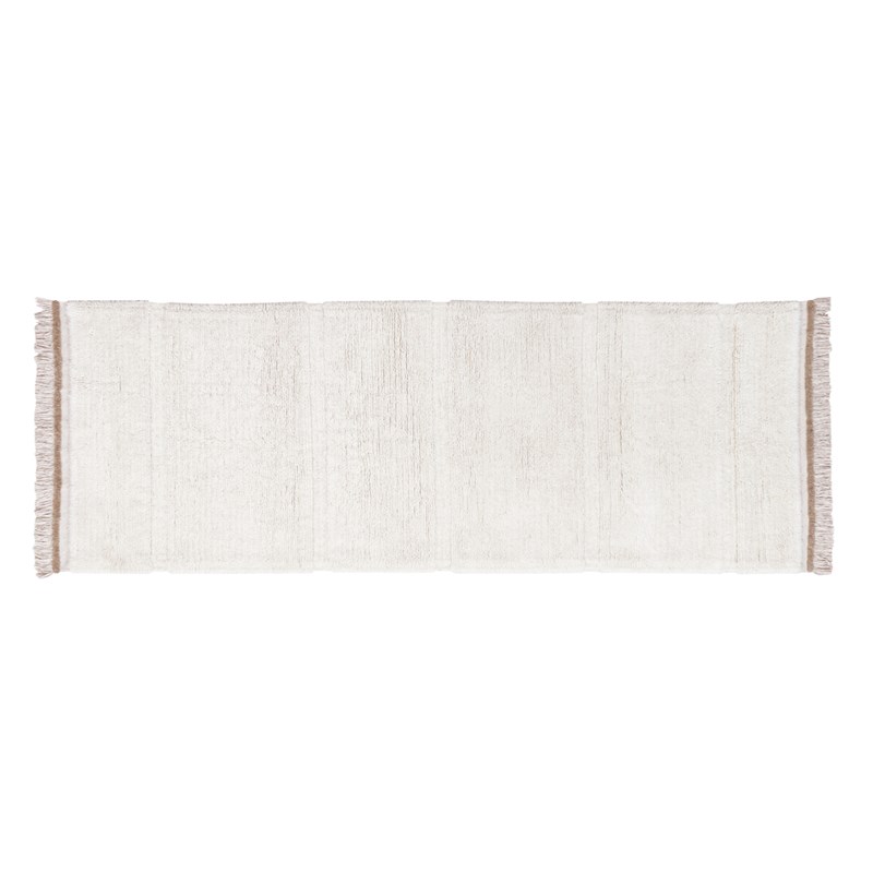 Lorena Canals - Tapis lavable en laine blanc 80x230 cm