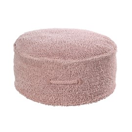 Pouf de coton rose 20xø50 cm