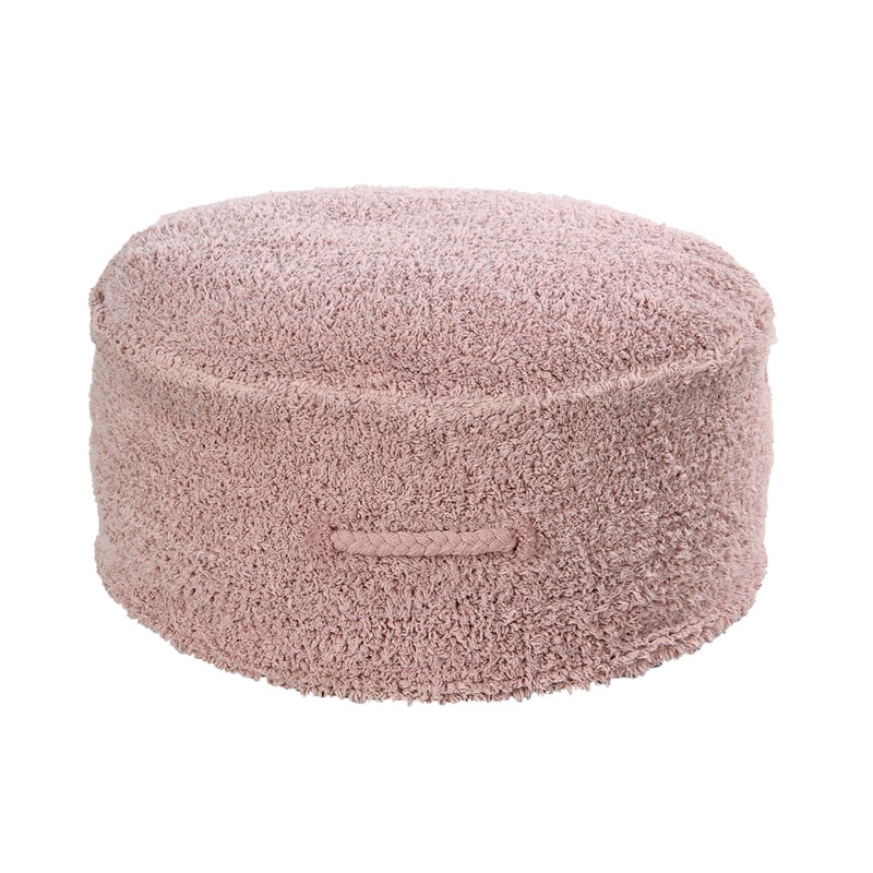 Lorena Canals - Pouf de coton rose 20xø50 cm
