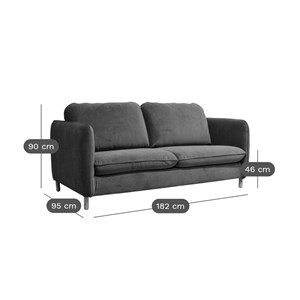 Canapé tissu portimo gris clair