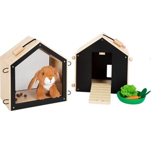 Clapier à lapin avec enclos