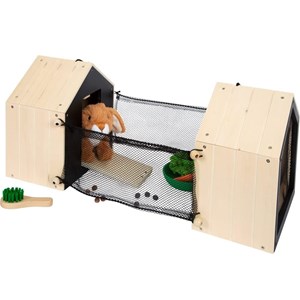 Clapier à lapin avec enclos