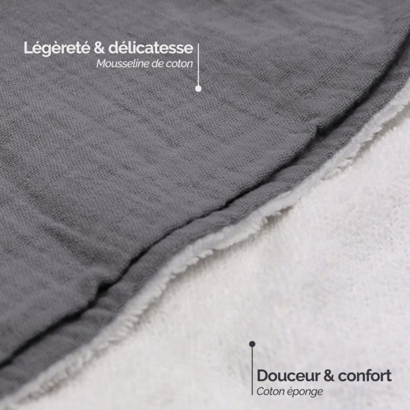 Cape, sortie de bain - 75 x 75 cm (Monsieur Bébé) - Image 2