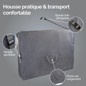 Housse transport table massage