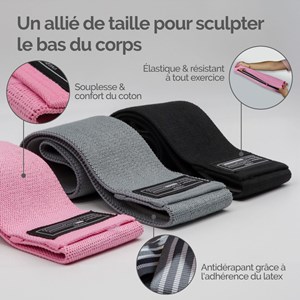 Lot de 3 élastiques de résistance