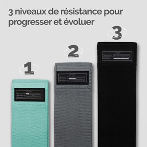 Lot de 3 élastiques de résistance