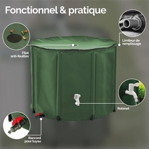 Récupérateur d'eau de pluie - 750 l