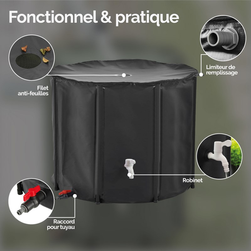 Linxor - Récupérateur d'eau de pluie - 1000 l