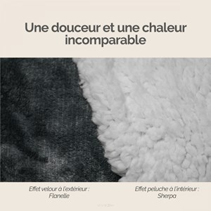 Sweat capuche + poches - sherpa flanelle