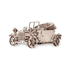 Maquette en bois 3d voiture retro