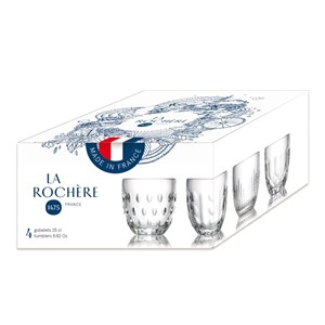 Coffret de 4 verres à eau, troquet