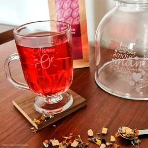 Lot de 4 mugs, flore