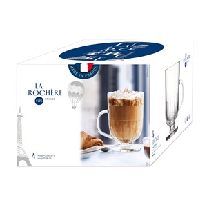 Lot de 4 mugs, flore