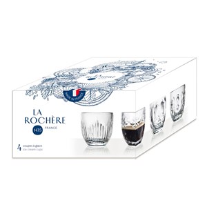 Coffret de 4 tasses à expresso, troquet