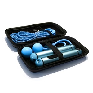 Étui kit connecté bleu 2 cordes à sauter