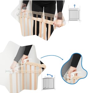 Barrière de sécurité deco pop naturelle Marron