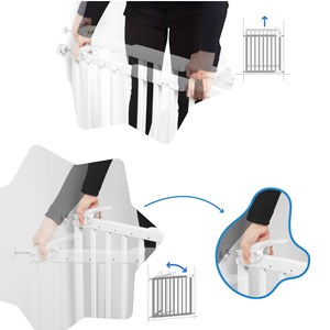 Barrière de sécurité deco pop blanc Blanc