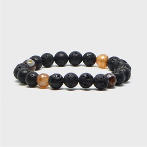 Duo de bracelets pierre de lave & agate