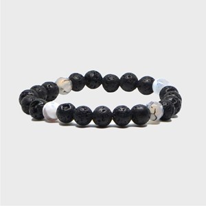 Duo de bracelets pierre de lave & agate