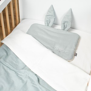 Plaid couverture en lin vert de gris 70