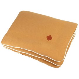 Couverture gaze de coton jeanne camel