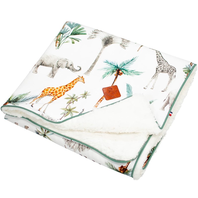 Couverture réversible sherpa safari
