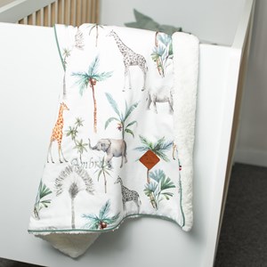 Couverture réversible sherpa safari