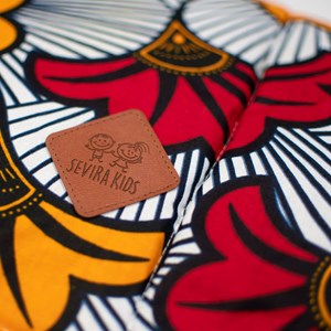 Couverture réversible wax fleurs rouge