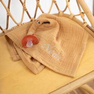 Doudou attache tétine gaze coton jeanne