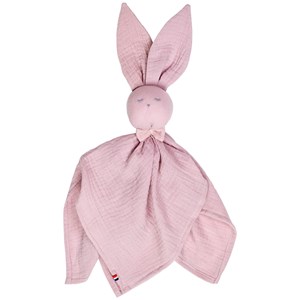Doudou lapin en gaze de coton rose 50 x