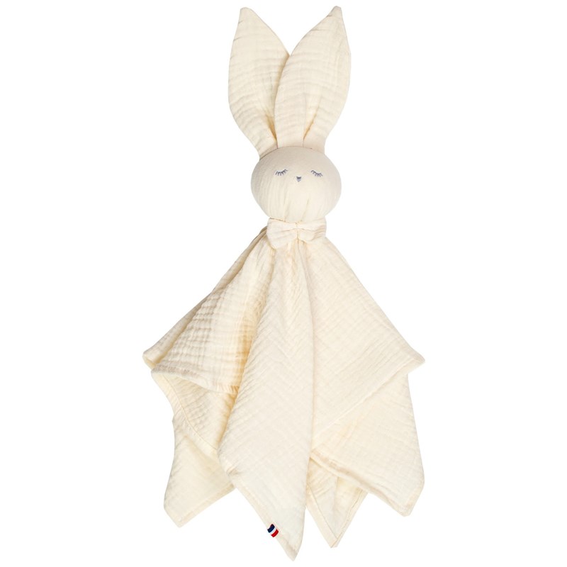 Doudou lapin en gaze de coton écru 50 x (Sevira kids) - Image 1