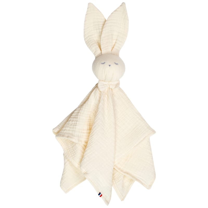 Doudou lapin gaze de coton jeanne (Sevira Kids) - Image 1
