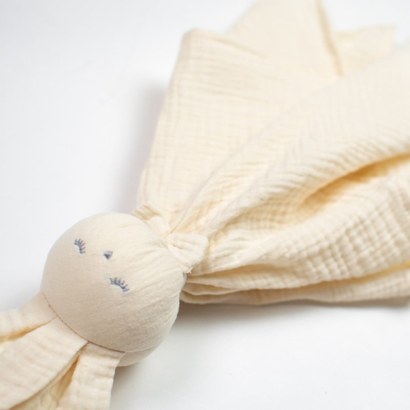 Doudou lapin en gaze de coton écru 50 x (Sevira kids) - Image 2