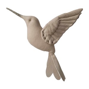 Trophée mural en lin beige colibri