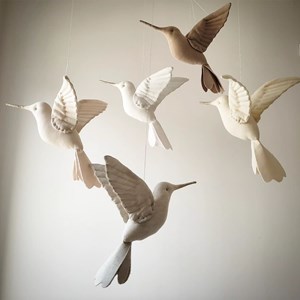 Trophée mural colibri lin chambre